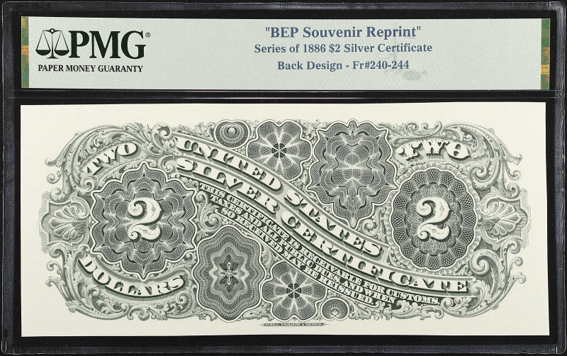 UNITED STATES. Silver Certificate. $2, 1886. Fr. 240-244. BEP Souvenir Reprint. ...