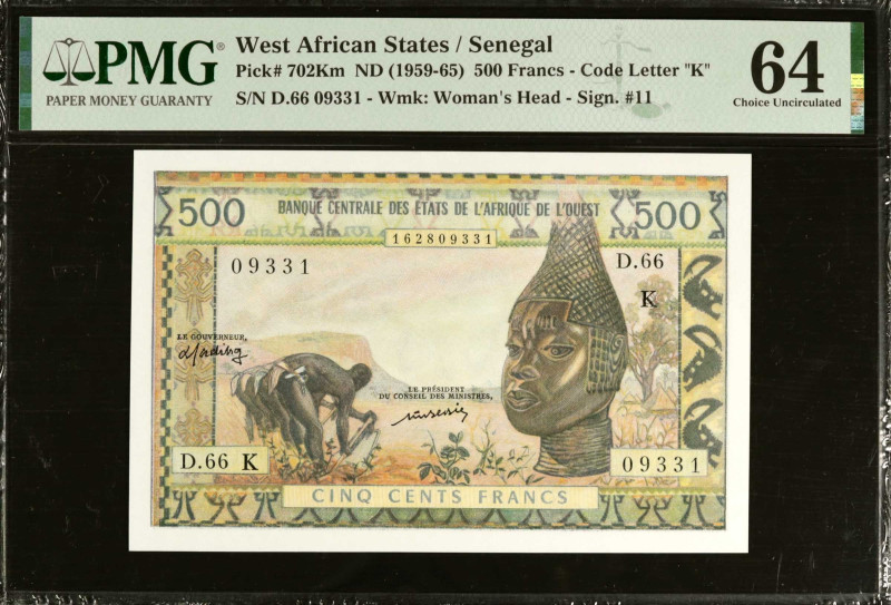 WEST AFRICAN STATES. Banque Centrale des Etats de l'Afrique de l'Ouest. 500 Fran...