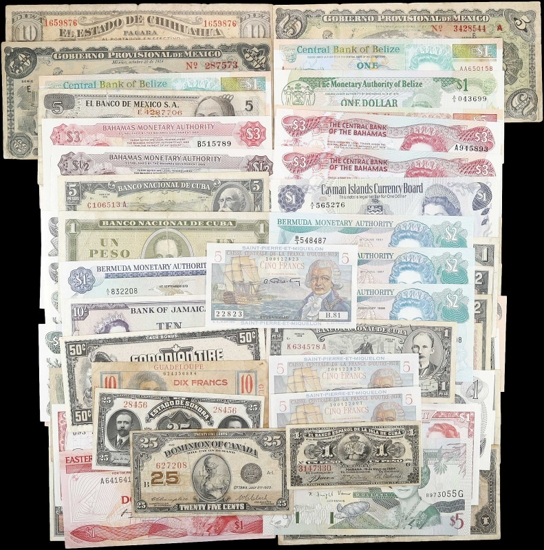 MIXED LOTS. Americas. Lot of (74). Mixed Banks. Mixed Denominations, Mixed Dates...