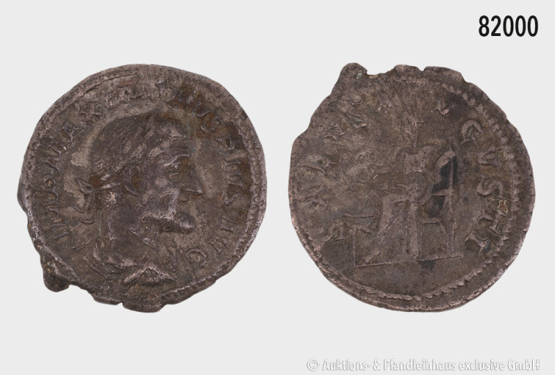 Maximinus I. Thrax (235-238), Denar, Rom, Rs. Salus, 2,88 g, 19 mm, RIC 14, getö...