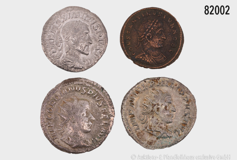 Konv. Denar des Maximinus Thrax (235-238), Antoninian des Gordian III. (238-244)...