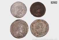 Konv. Denar des Maximinus Thrax (235-238), Antoninian des Gordian III. (238-244) und des Philippus I. Arabs, sowie Follis des Constantinus II. Caesar ...