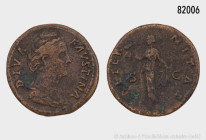 Diva Faustina, Sesterz, Rs. Aeternitas, 24,81 g, 33 mm, braune Patina, sehr schön, aus alter deutscher Sammlung