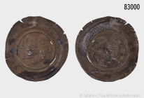 Braunschweig Lüneburg, Heinrich der Löwe (1142-1195), Brakteat o. J., 0,76 g, 27 mm, Welter 52, Fiala 44, kleiner Riss, Patina, sehr schön