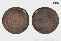 Braunschweig Lüneburg, Heinrich der Löwe (1142-1195), Herzog von Sachsen, Brakteat o. J., 0,74 g, 27 mm, Berger 595; Denicke 14; Slg. Bonhoff 377; Wel...