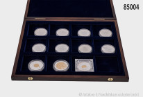 Konv. 11 x 10-Euro-Silbergedenkmünzen, verkapselt, teilweise vergoldet, Stempelglanz
