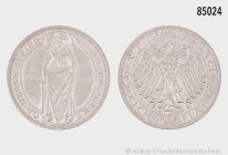 Weimarer Republik, 3 RM 1928 A, 900 Jahre Naumburg an der Saale, 14,91 g, 30 mm, Jaeger 333, winzige Randfehler, vorzüglich