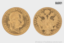 Österreich, Dukat 1915, offizielle NP, 986er Gold, 3,48 g, 20 mm, KM 2267, Stempelglanz