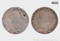 Konv. Österreich, Kronentaler 1796 M und 1797 C, gemischter Zustand, mit Fehlern, Patina, fast sehr schön-sehr schön