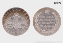 Russland, Nikolaus I. (1825-1855) Rubel 1830, 20,32 g, 35 mm, Bitkin 108; Dav. 282, Kratzer, Randfehler, fast sehr schön