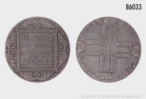 Russland, Paul I. (1796-1801), 1 Rubel 1801, 20,37 g, 38 mm, Bitkin 45 (R), Davenport 278, Kratzer, sehr schön-gutes sehr schön