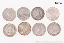 Italien, Konv. ca. 35 Silbermünzen, dabei 5 Lire 1875, etc., gemischter Zustand, bitte besichtigen, auf Foto nur ein Teil abgebildet