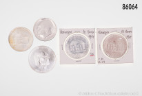 Norwegen, Konv. 5 Silbermünzen aus 1964/1982, vorzüglich-Stempelglanz