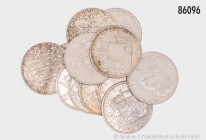 Tschechoslowakei Konv. ca. 20 x 20 Kronen 1933/1937, 700er Silber, gemischter Zustand, teils kleine Fehler, teils Patina, fast vorzüglich-fast Stempel...