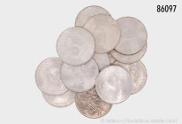 Tschechoslowakei Konv. ca. 50 x 100 Kronen 1970er Jahre, 700er Silber, teils kleine Fehler, vorzüglich-Stempelglanz, bitte besichtigen, auf Foto nur e...