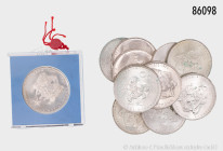 Tschechoslowakei Konv. ca 60 x 50 Kronen, 1970er Jahre, 700er Silber, davon 2 x original verplombt, teils kleine Fehler, Stempelglanz, bitte besichtig...