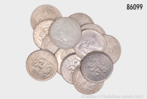Tschechoslowakei Konv. ca. 80 x 10 Kronen, 1950er/1960er Jahre, Silber, teilweise kleine Fehler, sehr schön-fast Stempelglanz, bitte besichtigen, auf ...