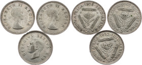 South Africa, 3 Pence 1952, 1953, 1958