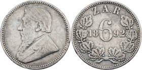 South African Republic, 6 Pence 1892
