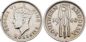 Southern Rhodesia, 3 Pence 1940