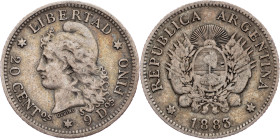 Argentina, 20 Centavos 1883