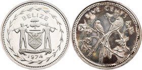 Belize, 5 Cents 1974