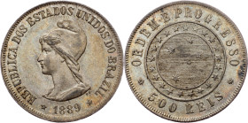 Brazil, 500 Réis 1889