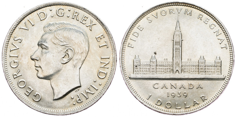 Canada, 1 Dollar 1939, Ottawa Canada, 1 Dollar 1939, Ottawa, Ag, KM# 38|min. hai...