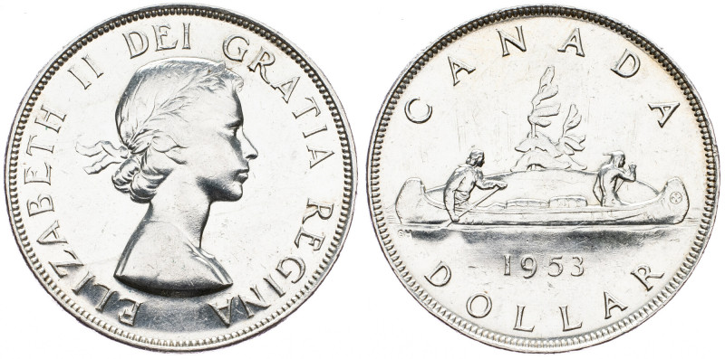 Canada, 1 Dollar 1953, Ottawa Canada, 1 Dollar 1953, Ottawa, Ag, KM# 54|min. hai...