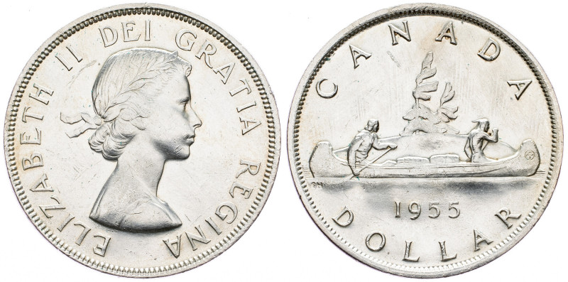 Canada, 1 Dollar 1955, Ottawa Canada, 1 Dollar 1955, Ottawa, Ag, KM# 54|small sc...