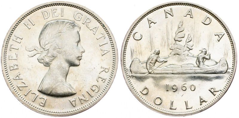 Canada, 1 Dollar 1960, Ottawa Canada, 1 Dollar 1960, Ottawa, Ag, KM# 54|min. hai...