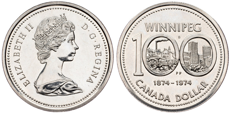 Canada, 1 Dollar 1974, Ottawa Canada, 1 Dollar 1974, Ottawa, KM# 88|Winnipeg; UN...