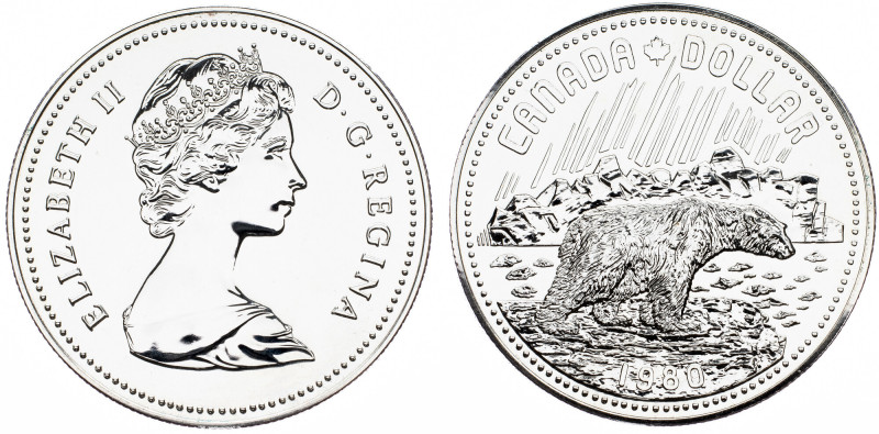 Canada, 1 Dollar 1980, Ottawa Canada, 1 Dollar 1980, Ottawa, Ag, KM# 128|min. ha...