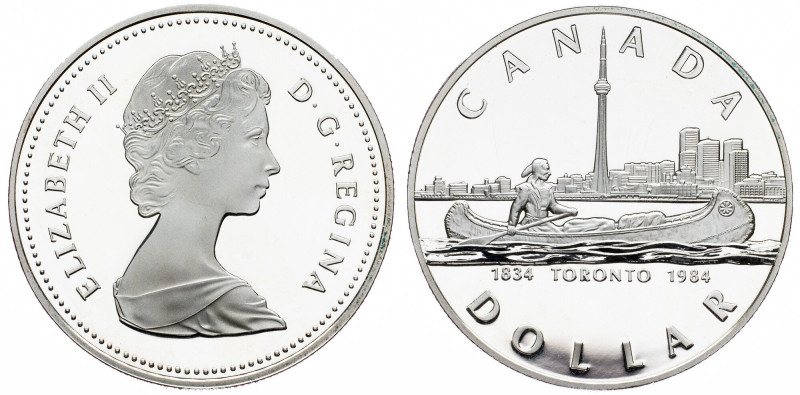 Canada, 1 Dollar 1984, Ottawa Canada, 1 Dollar 1984, Ottawa, Ag, KM# 140|min. ha...