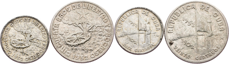 Cuba, 10 Centavos, 20 Centavos Cuba, 10 Centavos, 20 Centavos, Ag, KM# 23, KM# 2...