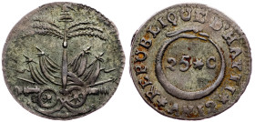 Haiti, 25 Centimes 1815 (AN 12)