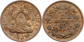 Honduras, 2 Centavos 1939, Philadelphia