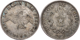 Chile, 20 Centavos 1860