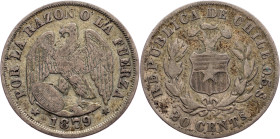 Chile, 20 Centavos 1879