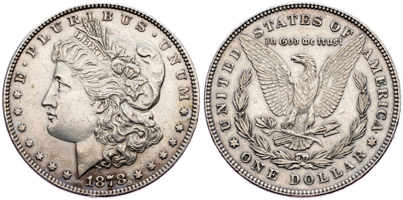 USA, Morgan Dollar 1878, Philadelphia USA, Morgan Dollar 1878, Philadelphia, Ag,...