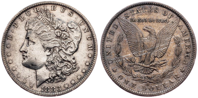 USA, Morgan Dollar 1883 USA, Morgan Dollar 1883, Ag, KM# 110|toned; VF+

Grade...