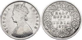 British India, 1/2 Rupee 1878