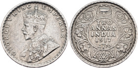 British India, 2 Annas 1917