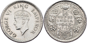 British India, 1/4 Rupee 1943
