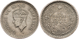 British India, 1/4 Rupee 1944