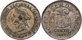 Ceylon, 10 Cents 1897