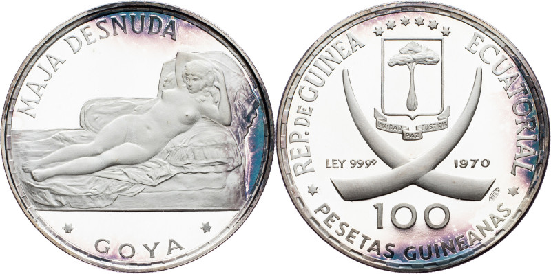 Equatorial Guinea, 100 Pesetas Guineanas 1970 Equatorial Guinea, 100 Pesetas Gui...