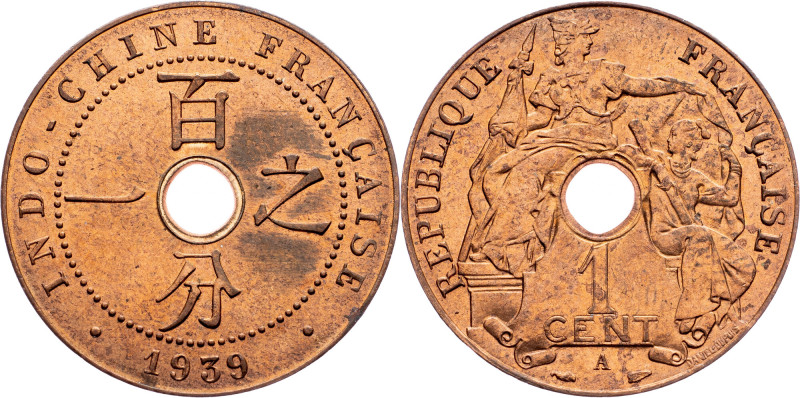 French Indochina, 1 Centime 1939, Paris French Indochina, 1 Centime 1939, Paris,...