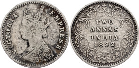India - British, 2 Annas 1892
