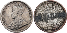 India - British, 1/4 Rupee 1918
